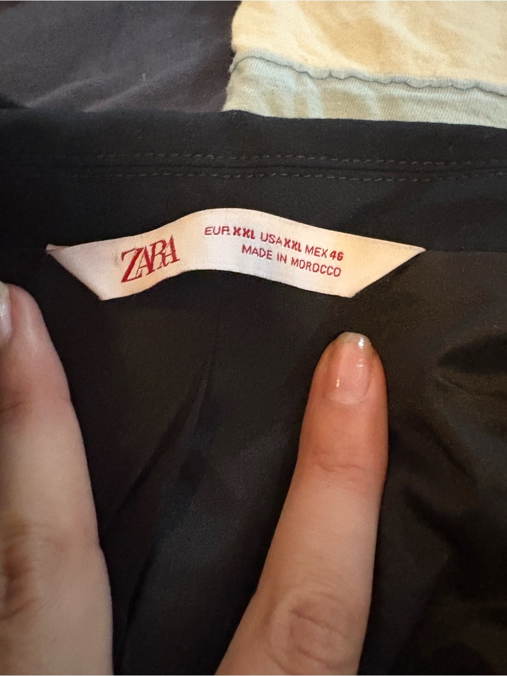 Zara Dark Navy Two-Button Patch Pocket Blazer - Picture 6 of 6